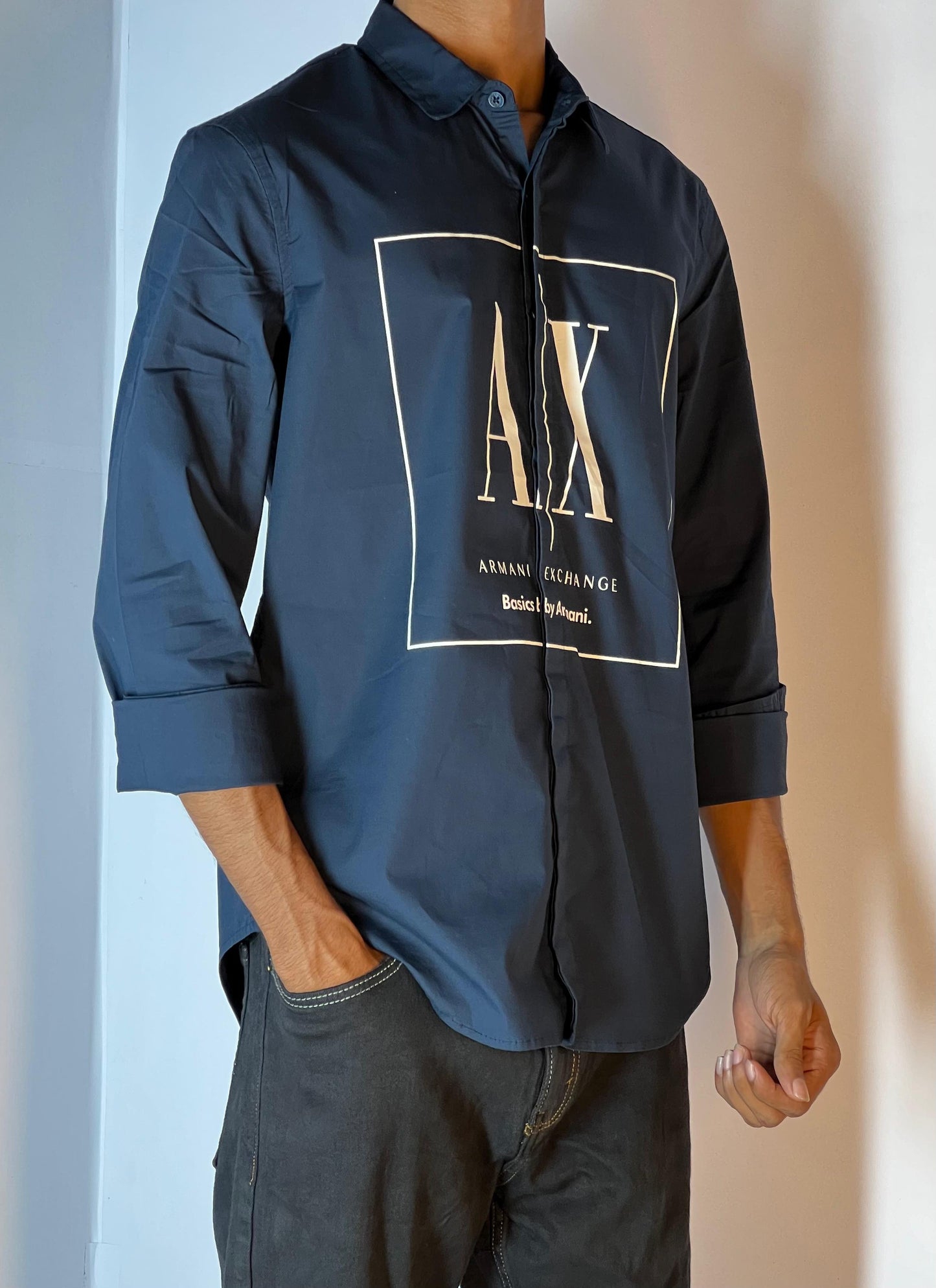 ARMANI EXCHANGE (Navy blue with A/X Logo)