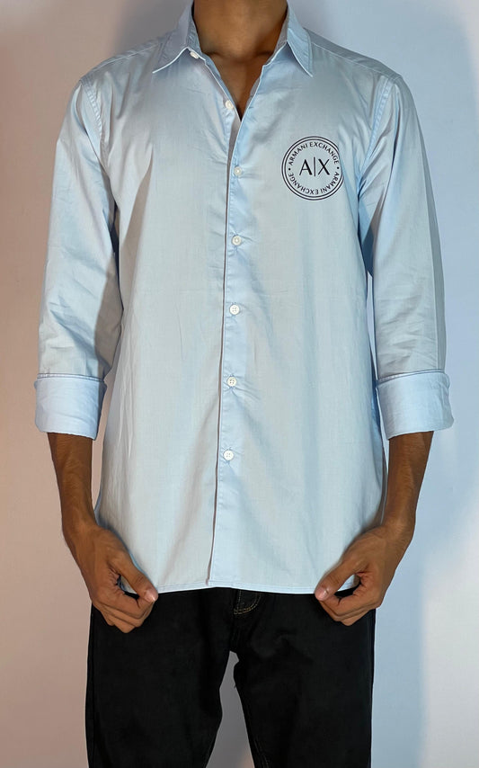 ARMANI EXCHANGE (Sky blue with A/X Logo in chest)