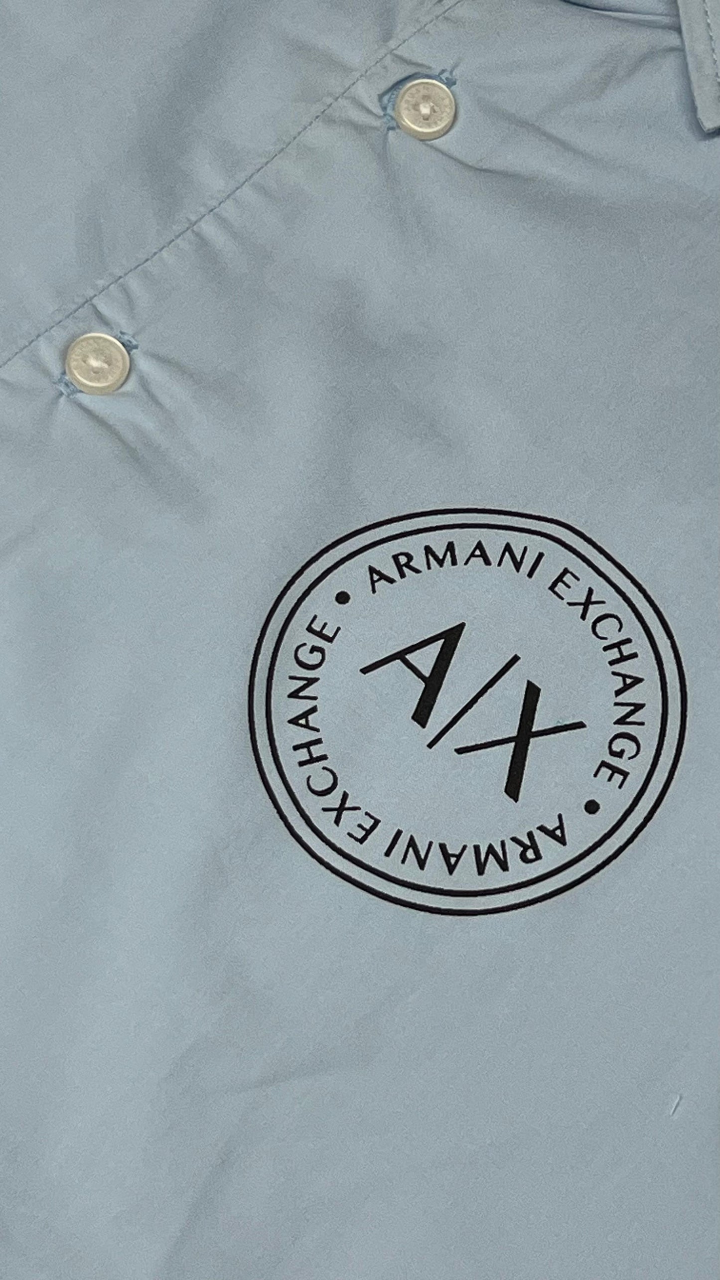 ARMANI EXCHANGE (Sky blue with A/X Logo in chest)