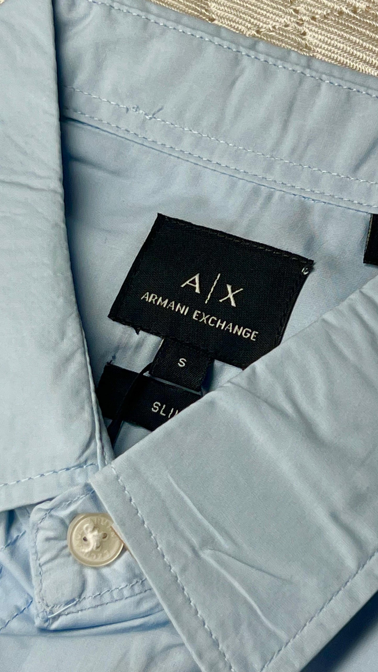 ARMANI EXCHANGE (Sky blue with A/X Logo in chest)